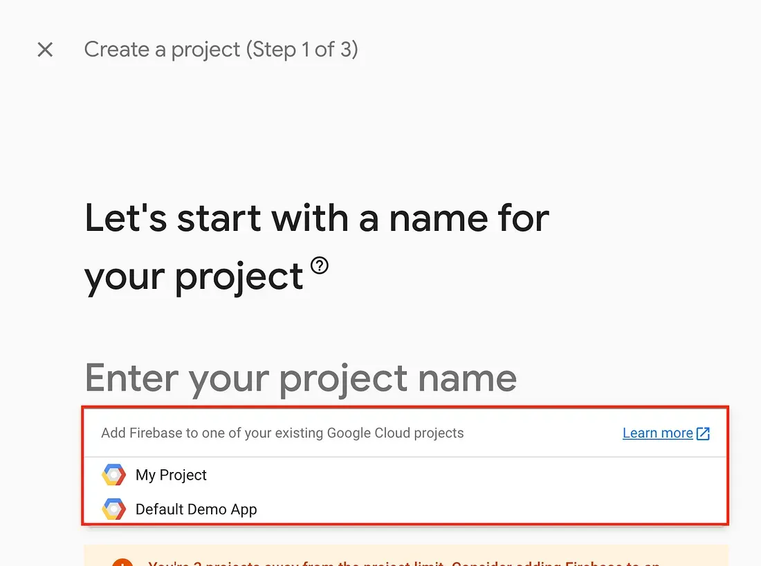 Attach Project