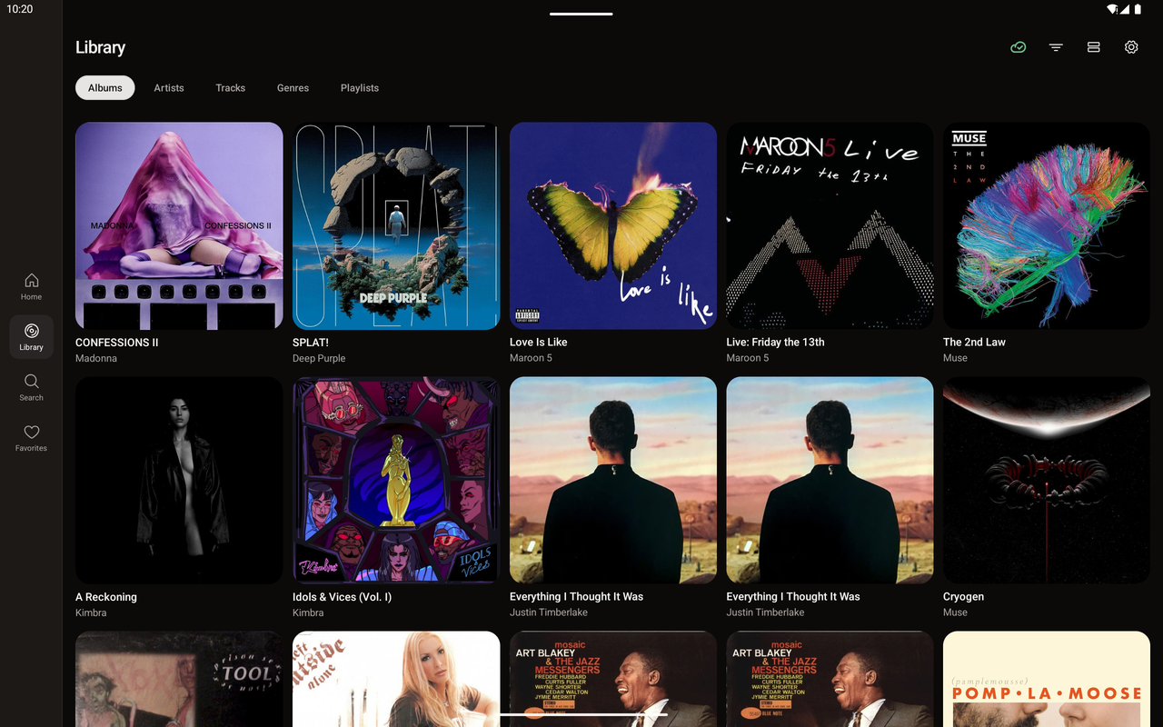 Mellow library — tablet
